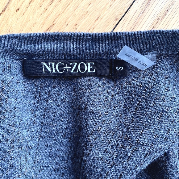 Nic & Zoe gray knit tunic,  small - Picture 5 of 11